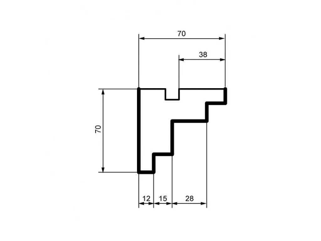 Coltar de interior pentru panouri decorative termosisteme din polistiren NS201 - imagine 2