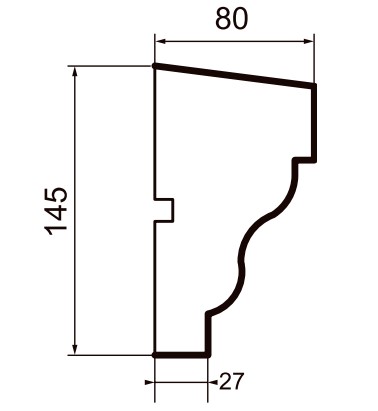Ancadrament decorativ din polistiren pentru fereastra DC 104 - imagine 2
