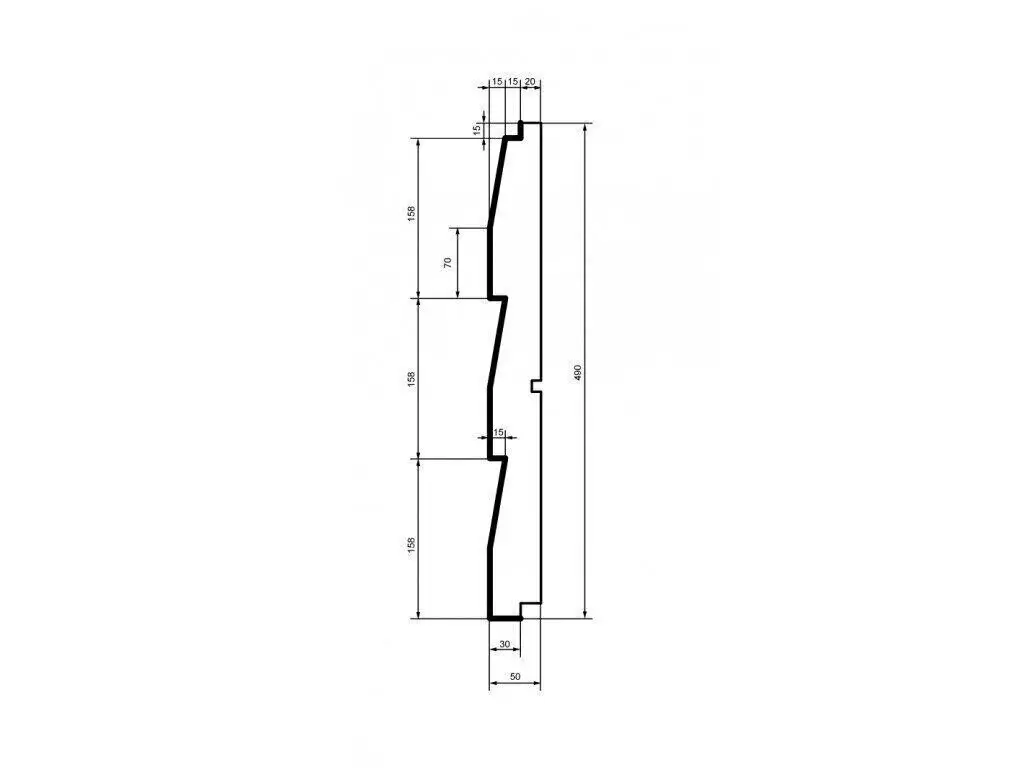 Panou decorativ termosistem din polistiren HC102-50 - imagine 2