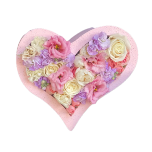 Cutie din polistiren pentru flori sau bomboane forma inima